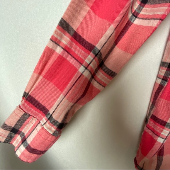 Old Navy Girls Pink Tunic Plaid Shirt Large - Picture 6 of 14